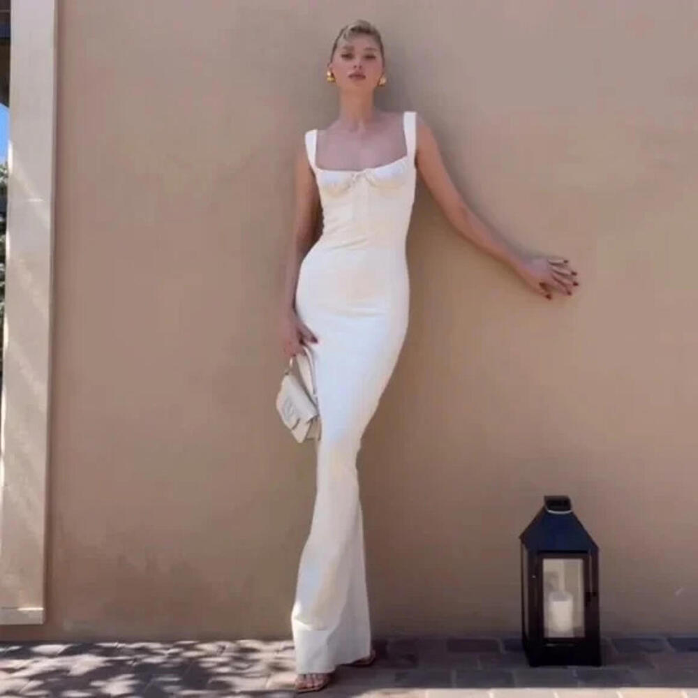 Helsa Maxi Dress long Yasmin  baby yellow size M NWT $298msrp
